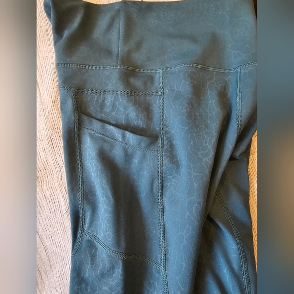 Zyia Active Women's Size 2 Lot 2 Pair Leggings Orange Teal 24 Inch 7/8 Ankle - Picture 5 of 10